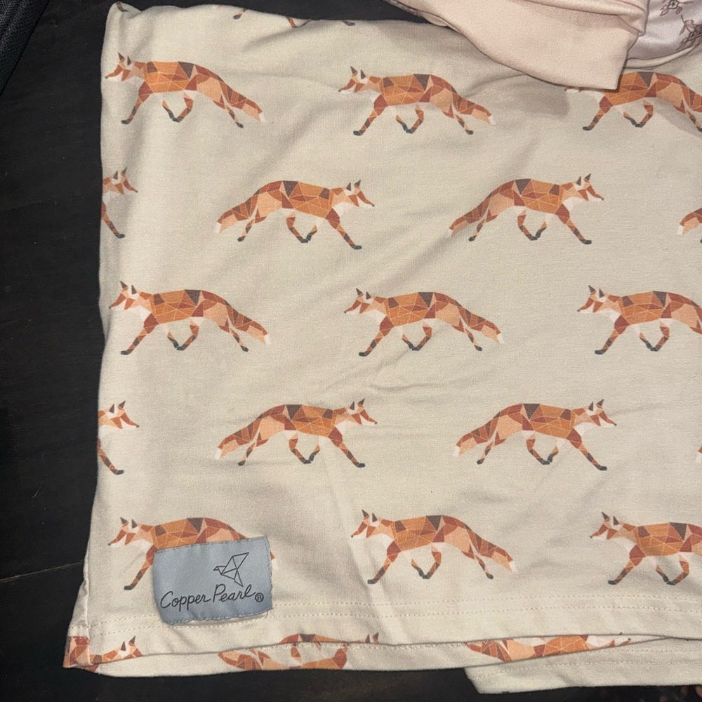 Copper Pearl Fox Print Blanket